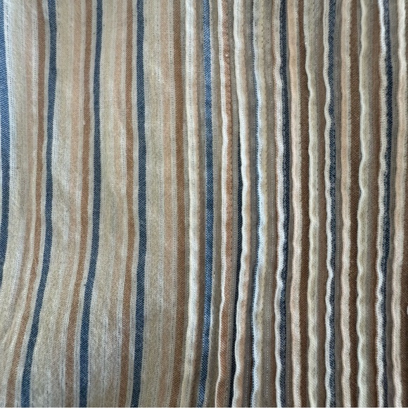 Veronica Beard Marieta Striped Lurex Pintuck Flutter-Sleeve Tunic Dress Small - Picture 9 of 10